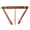 Comfytack Horse Western Leather Basketweave Tooled Floral Rear Flank Saddle Cinch Off Billets