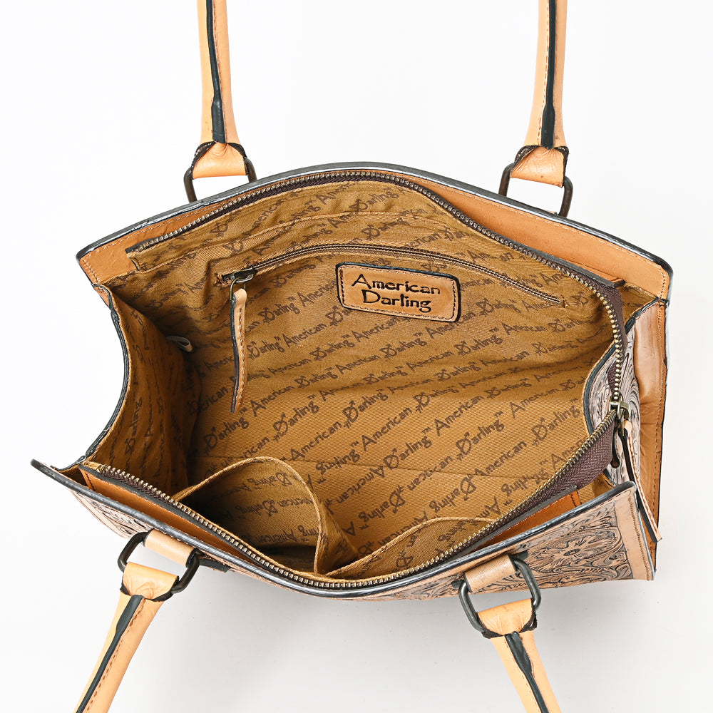 American Darling Hand-Tooled Genuine Leather Bag