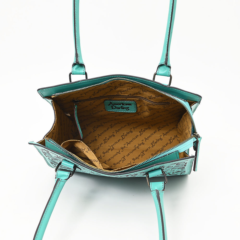 American Darling Hand-Tooled Genuine Leather Bag