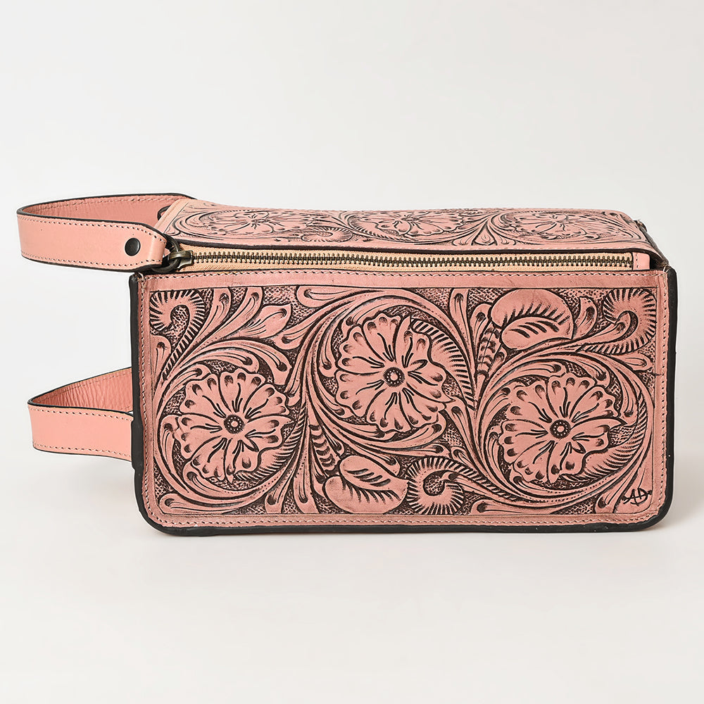 American Darling Toiletry Hand Tooled Genuine Leather Western Women Bag | Handbag Purse