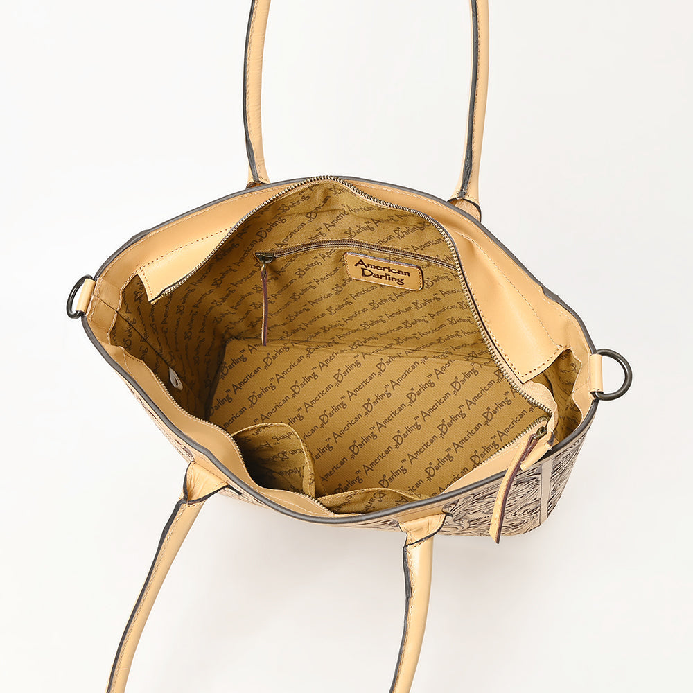 American Darling Hand-Tooled Genuine Leather Bag