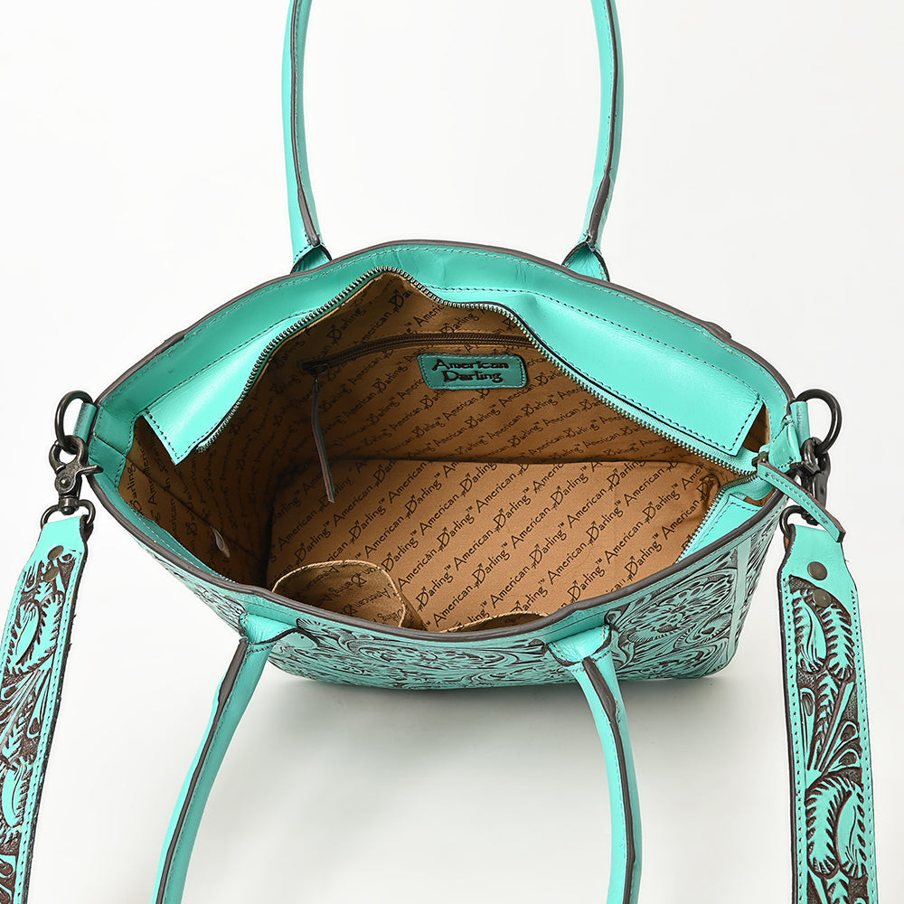 American Darling Hand-Tooled Genuine Leather Bag