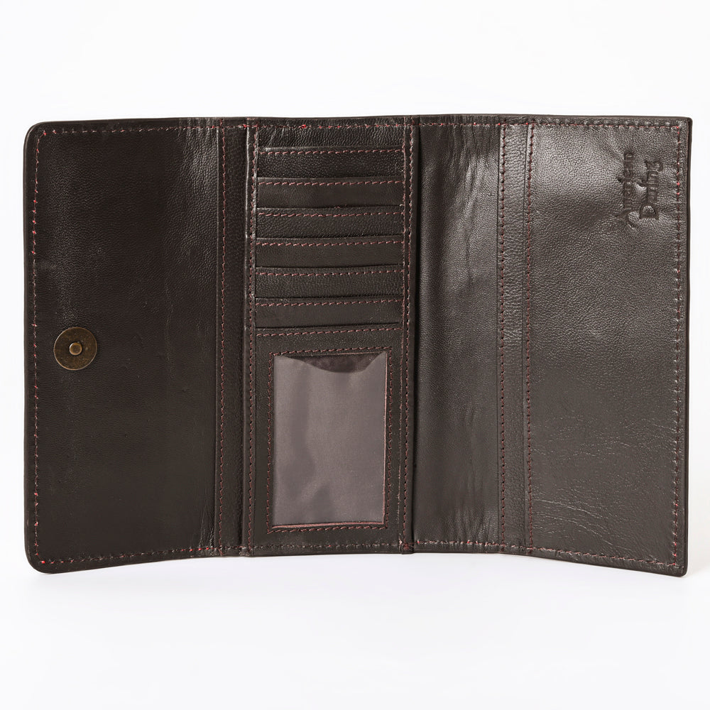 American Darling Wallet Hand Tooled Genuine Leather Western Women Bag | Wristlet Travel
