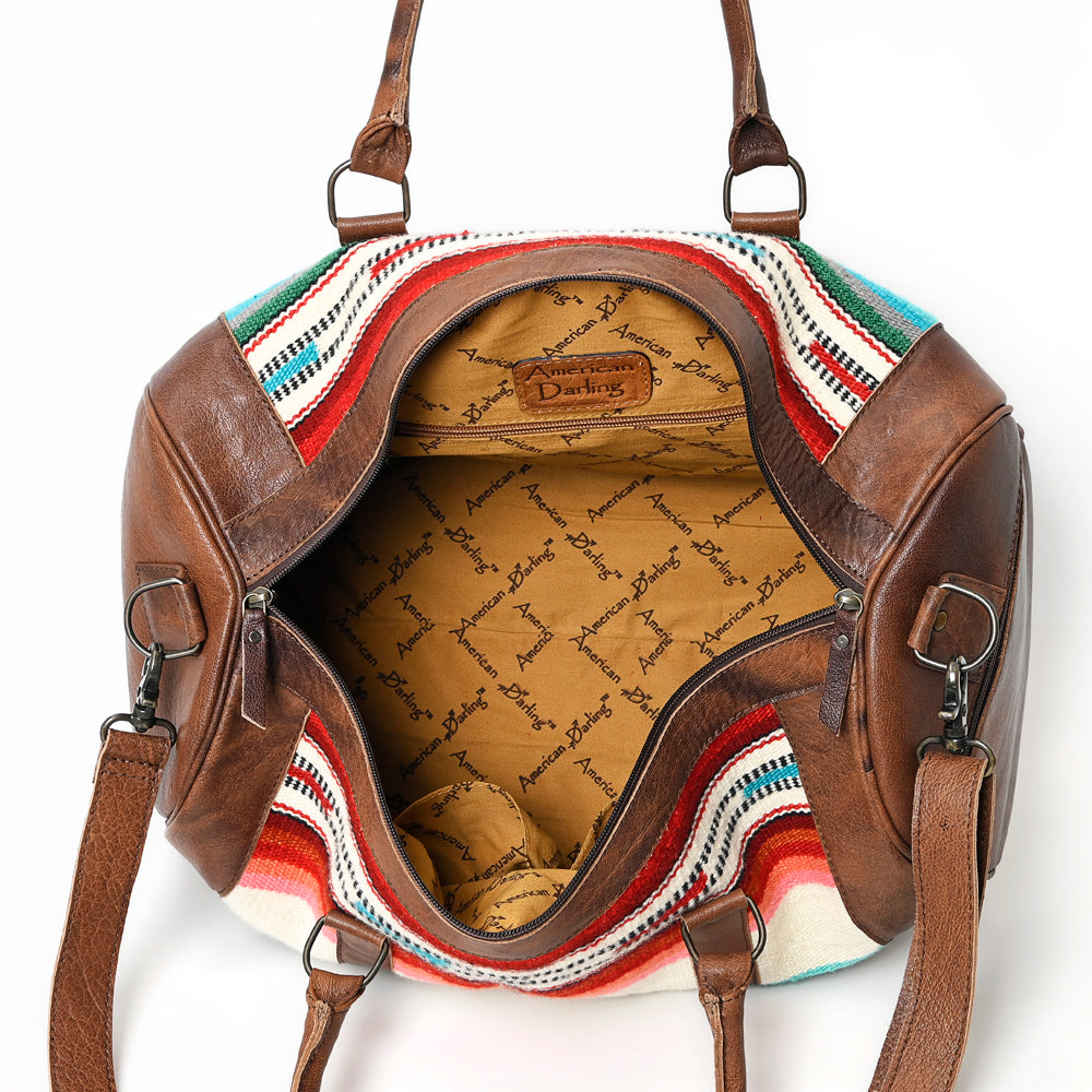 American Darling Women's Duffel Bag Western Hair On Genuine Leather Handbag and Ladies Purse