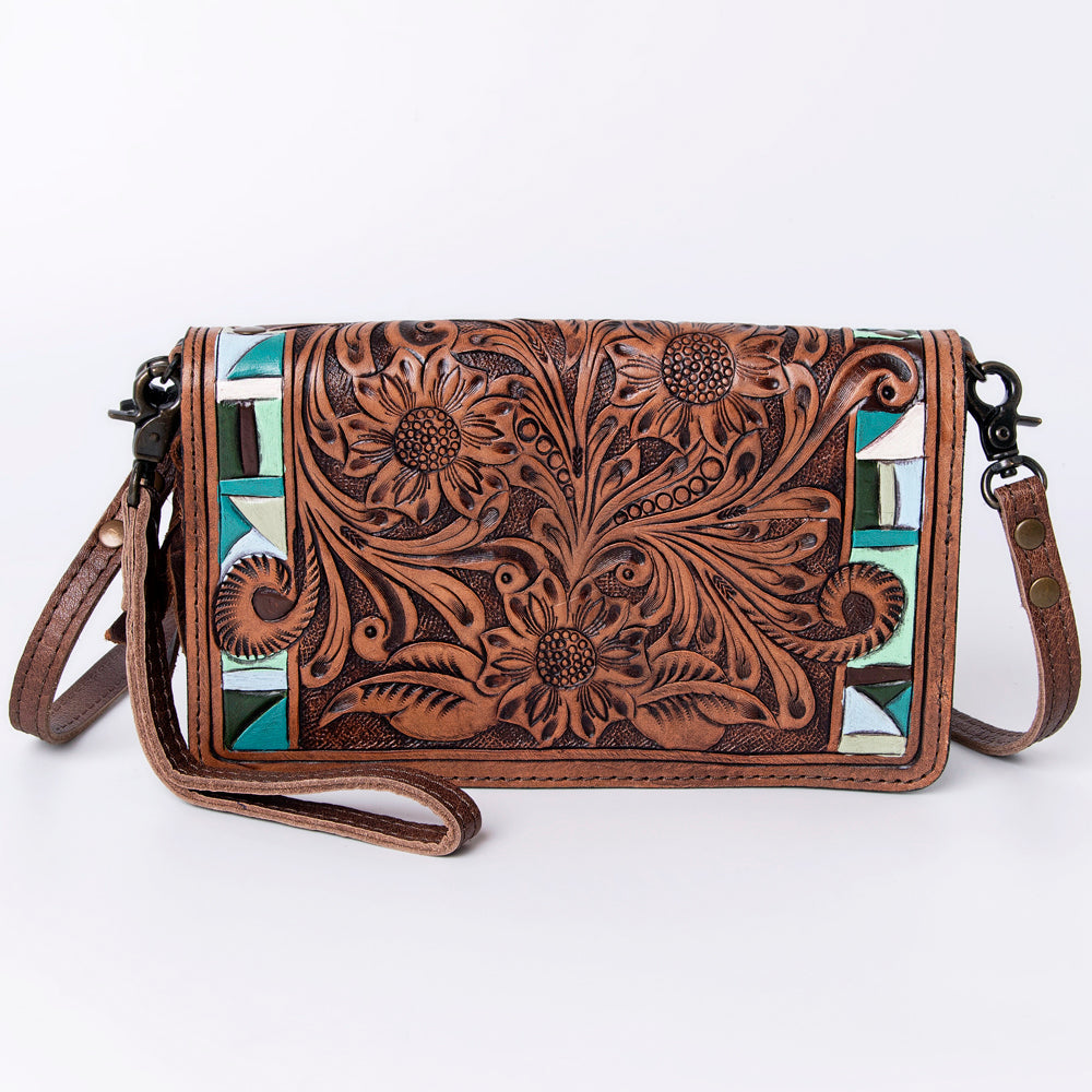 American Darling Organiser Bag Handcrafted from Crocodile Embossed Genuine Leather with YKK Zipper and Detachable Strap