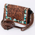 American Darling Organiser Bag Handcrafted from Crocodile Embossed Genuine Leather with YKK Zipper and Detachable Strap