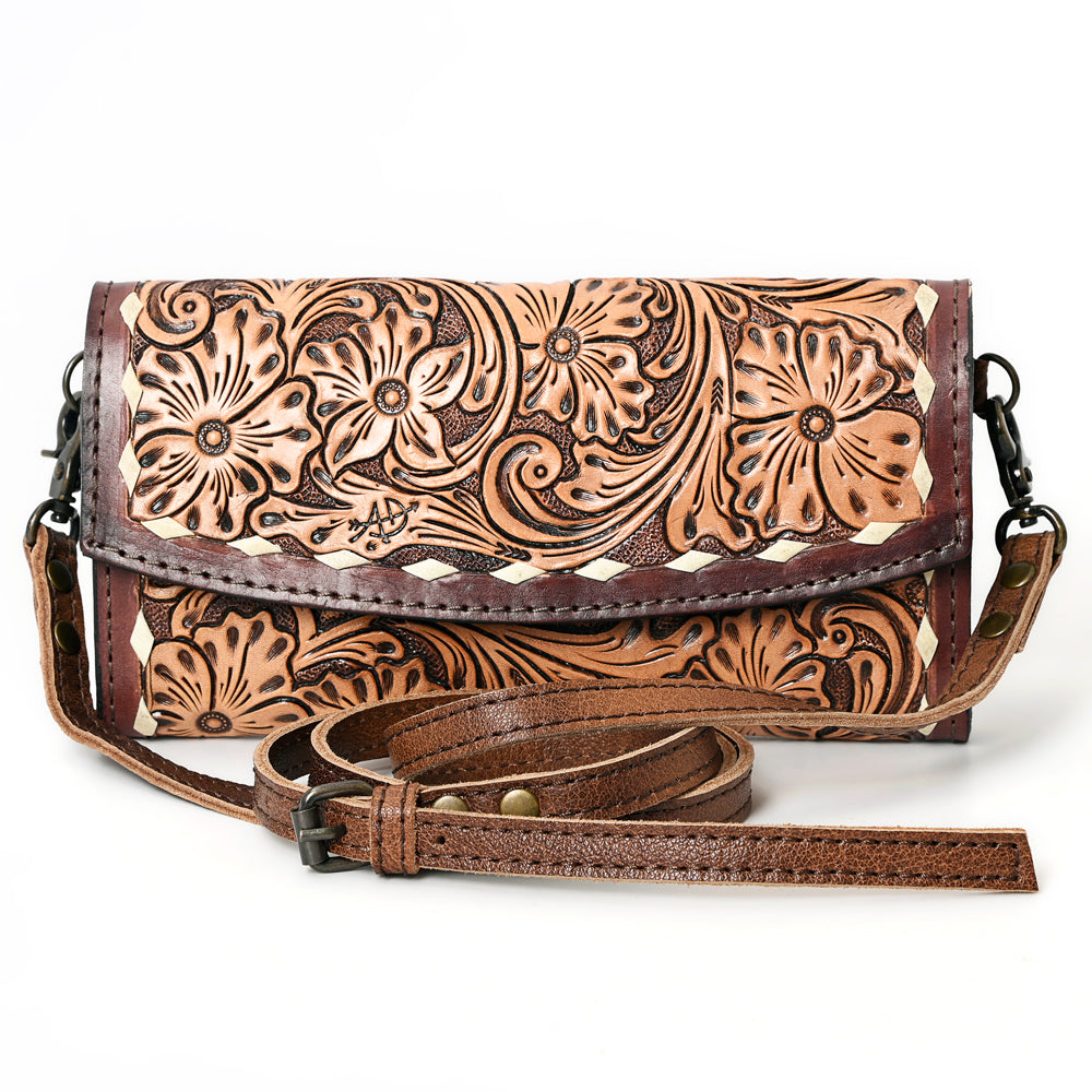 American Darling Wallet Hand Tooled Genuine Leather