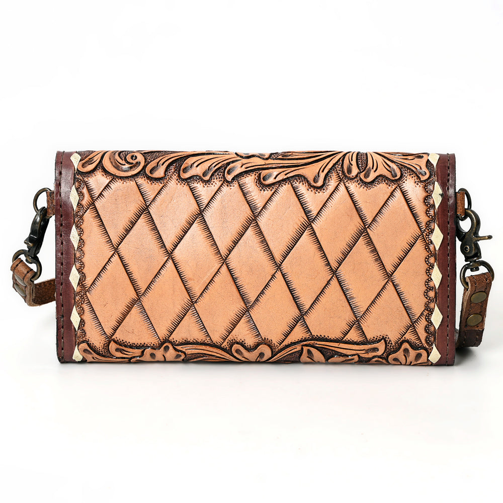 American Darling Wallet Hand Tooled Genuine Leather