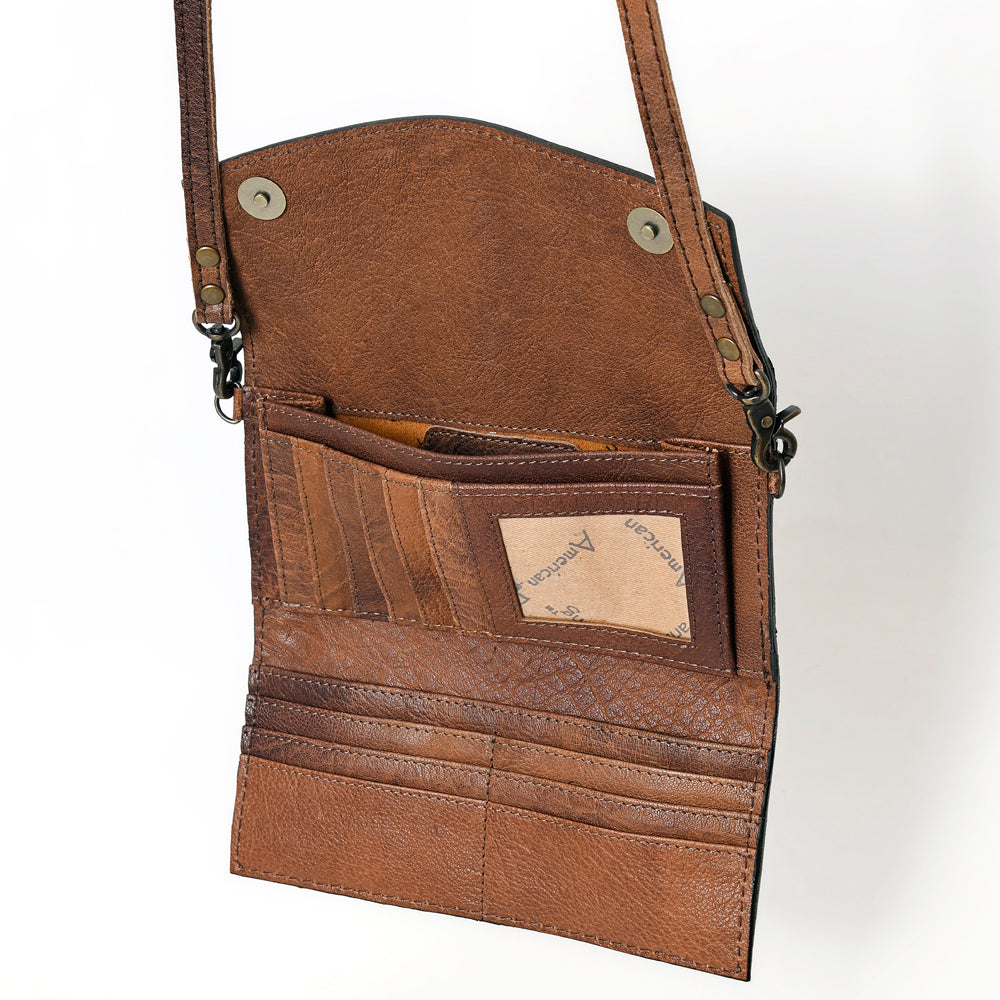 American Darling Wallet Hand Tooled Genuine Leather