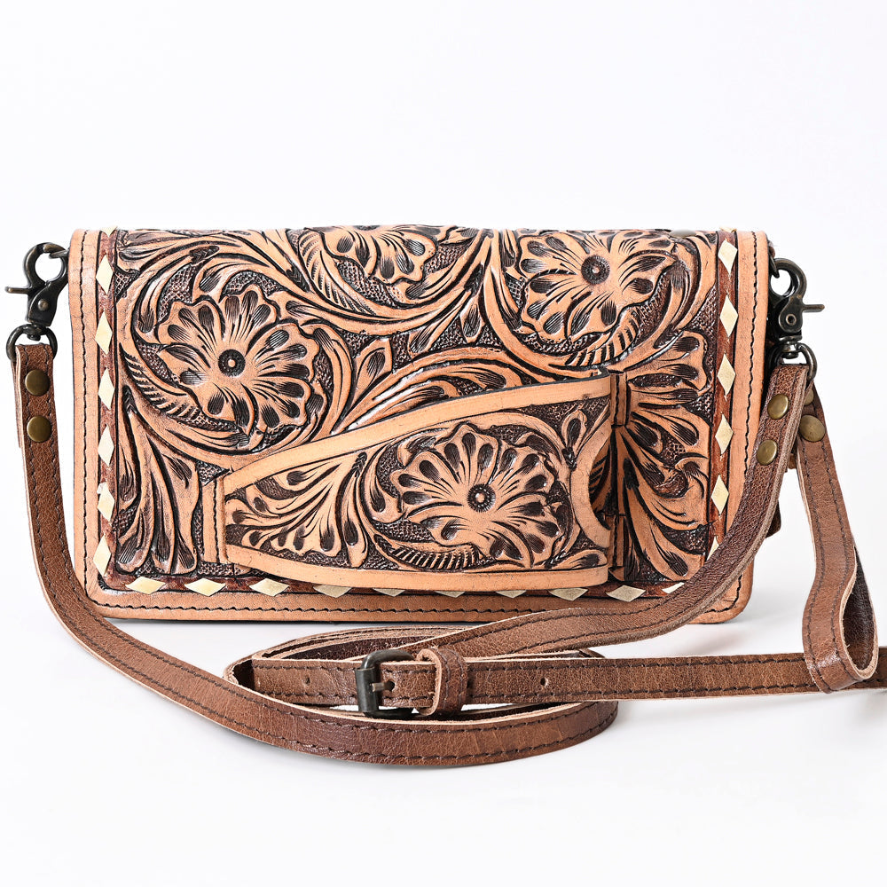American Darling Organiser Bag Handcrafted from Crocodile Embossed Genuine Leather with YKK Zipper and Detachable Strap