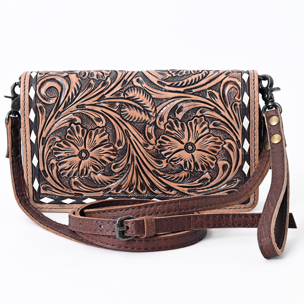 American Darling Organiser Bag Handcrafted from Crocodile Embossed Genuine Leather with YKK Zipper and Detachable Strap