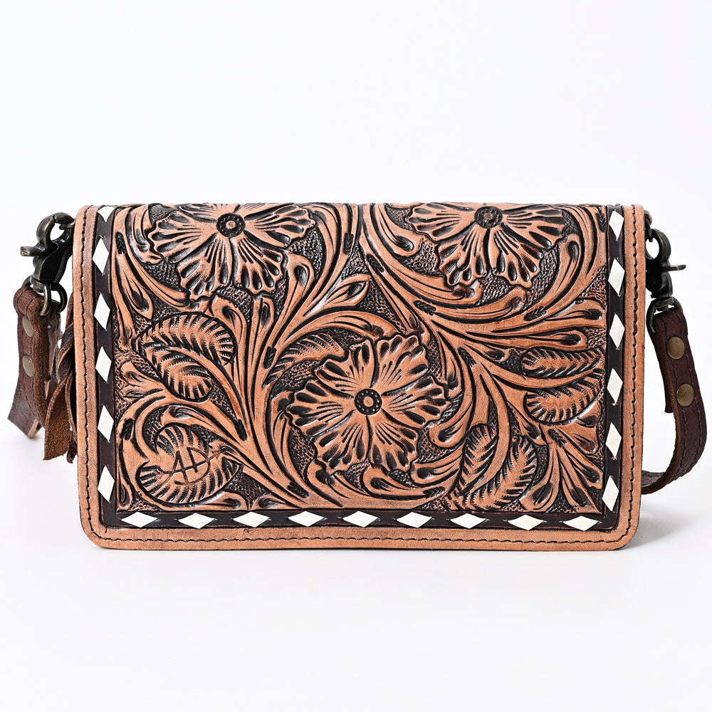 American Darling Organiser Bag Handcrafted from Crocodile Embossed Genuine Leather with YKK Zipper and Detachable Strap