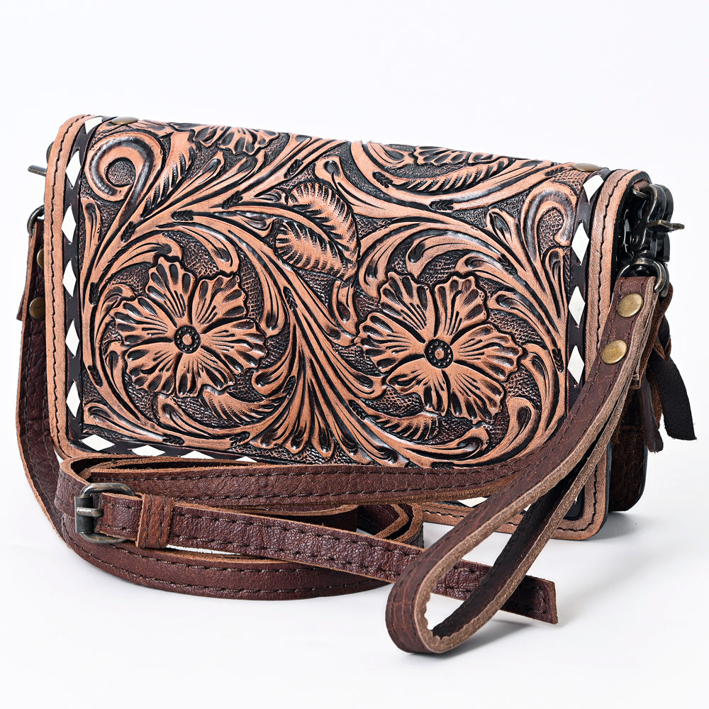 American Darling Organiser Bag Handcrafted from Crocodile Embossed Genuine Leather with YKK Zipper and Detachable Strap