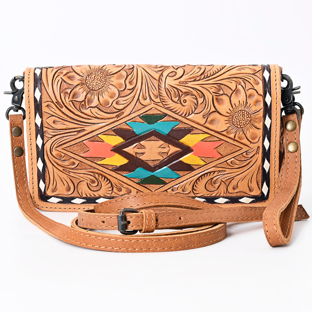 American Darling Organiser Bag Handcrafted from Crocodile Embossed Genuine Leather with YKK Zipper and Detachable Strap