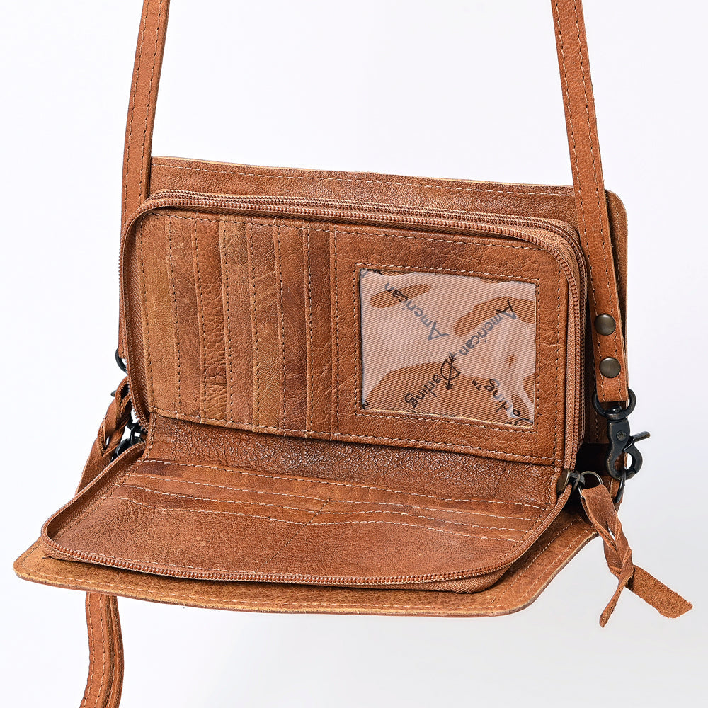 American Darling Organiser Bag Handcrafted from Crocodile Embossed Genuine Leather with YKK Zipper and Detachable Strap