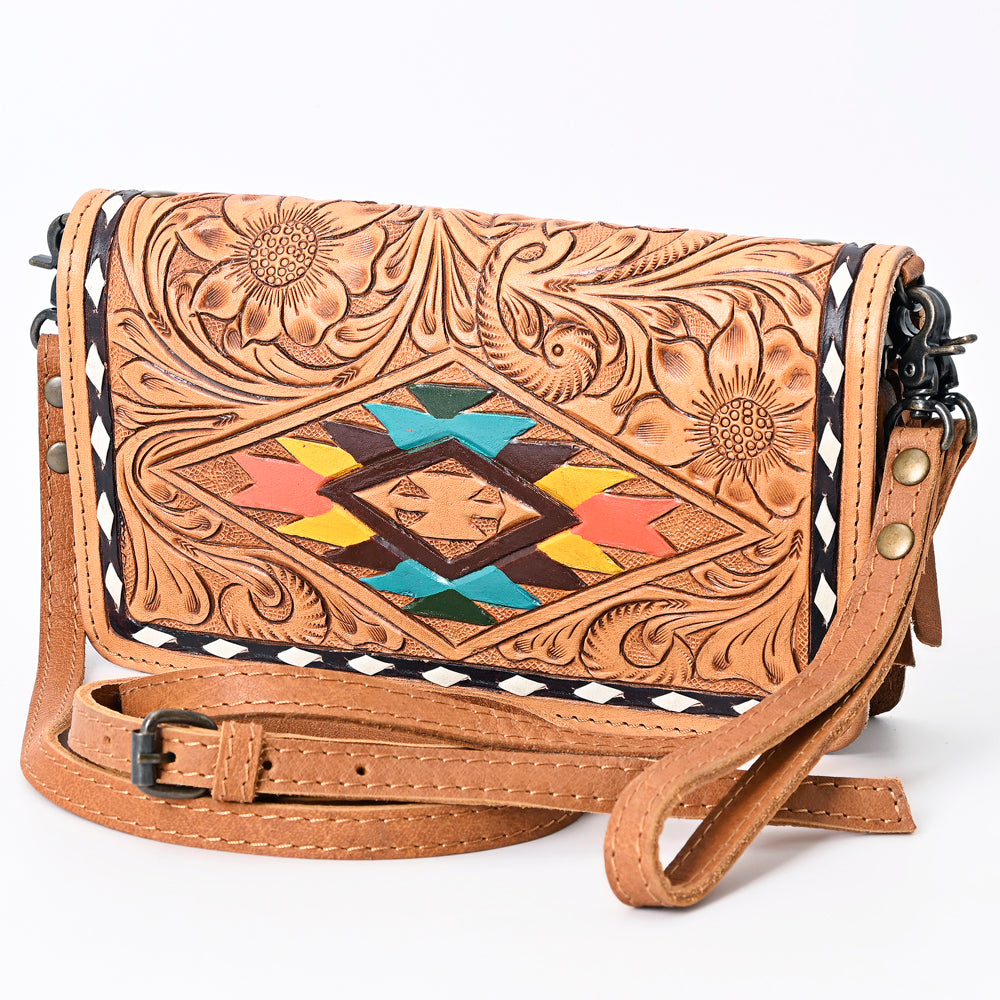 American Darling Organiser Bag Handcrafted from Crocodile Embossed Genuine Leather with YKK Zipper and Detachable Strap