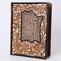 American Darling Portfolio Bag Beautifully Hand Tooled Crocodile embossed Genuine Leather