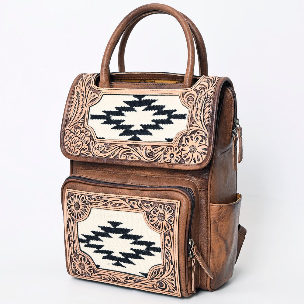 American Darling Backpack Hand Tooled Crocodile embossed Genuine Leather