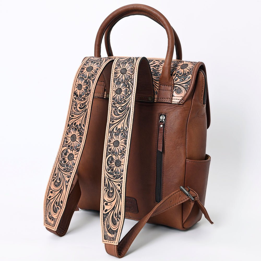 American Darling Backpack Hand Tooled Crocodile embossed Genuine Leather