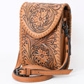 American Darling Hand-Tooled Leather Cell Phone Holder