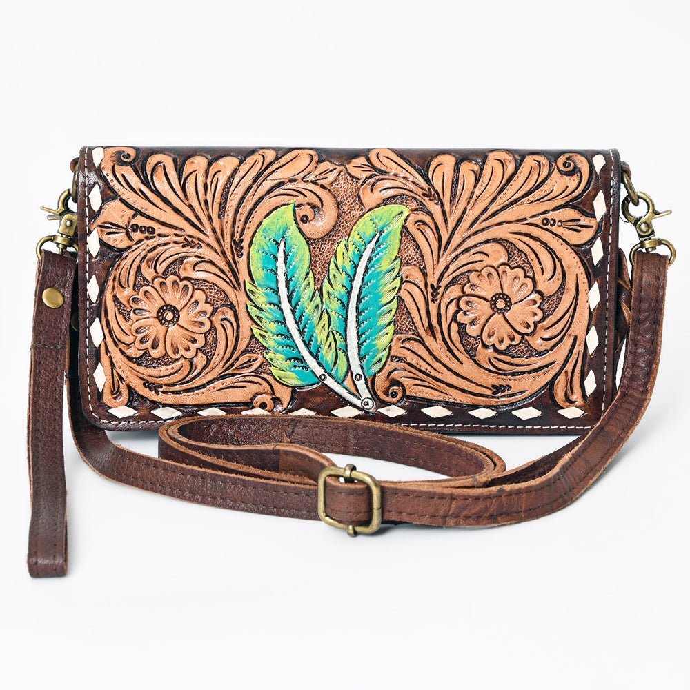 American Darling Organiser Hair-On Hand Tooled Genuine Leather