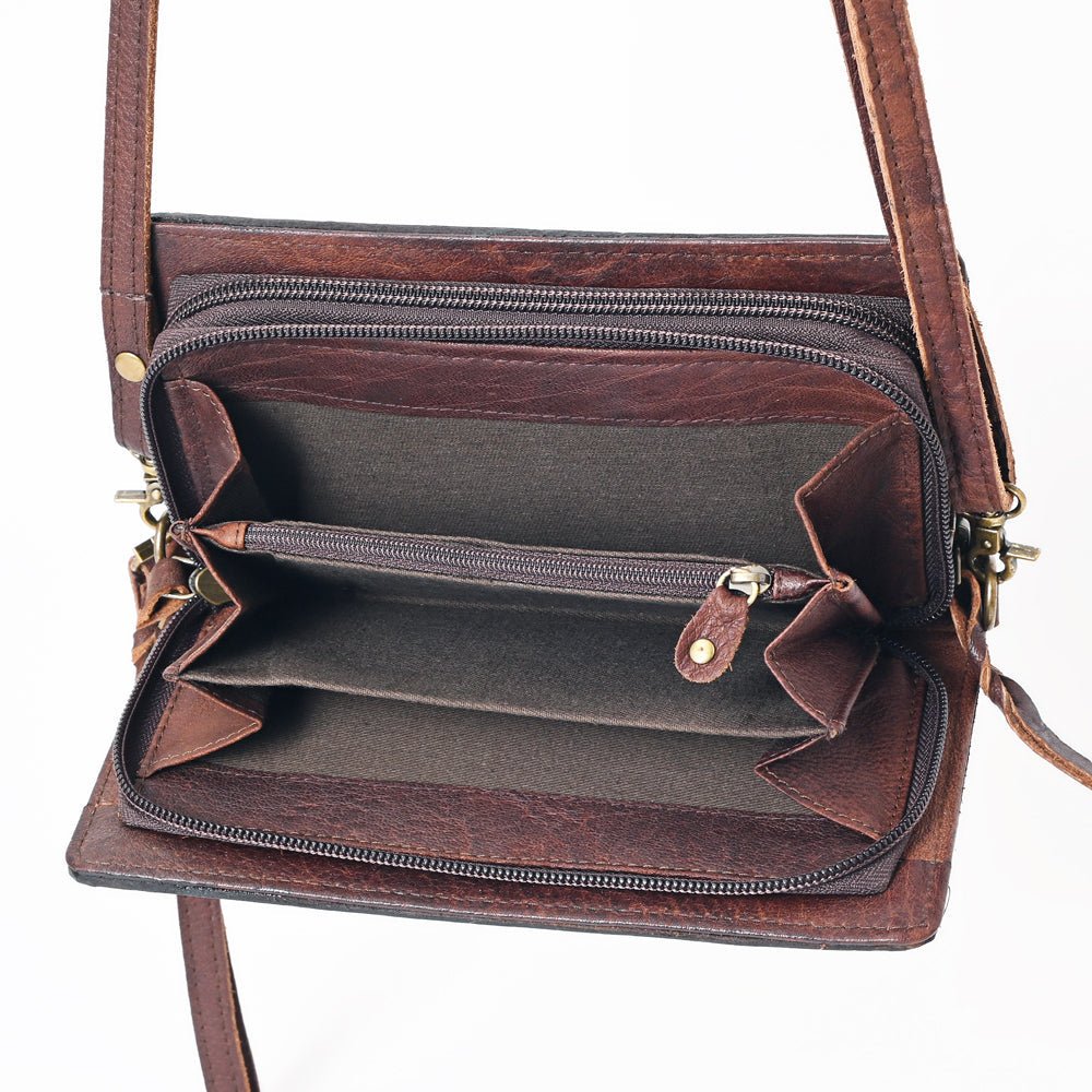 American Darling Organiser Hair-On Hand Tooled Genuine Leather