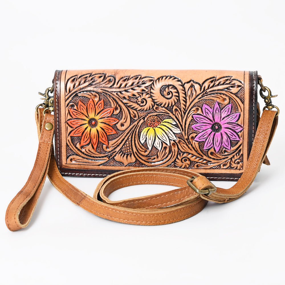 American Darling Organiser Hair-On Hand Tooled Genuine Leather