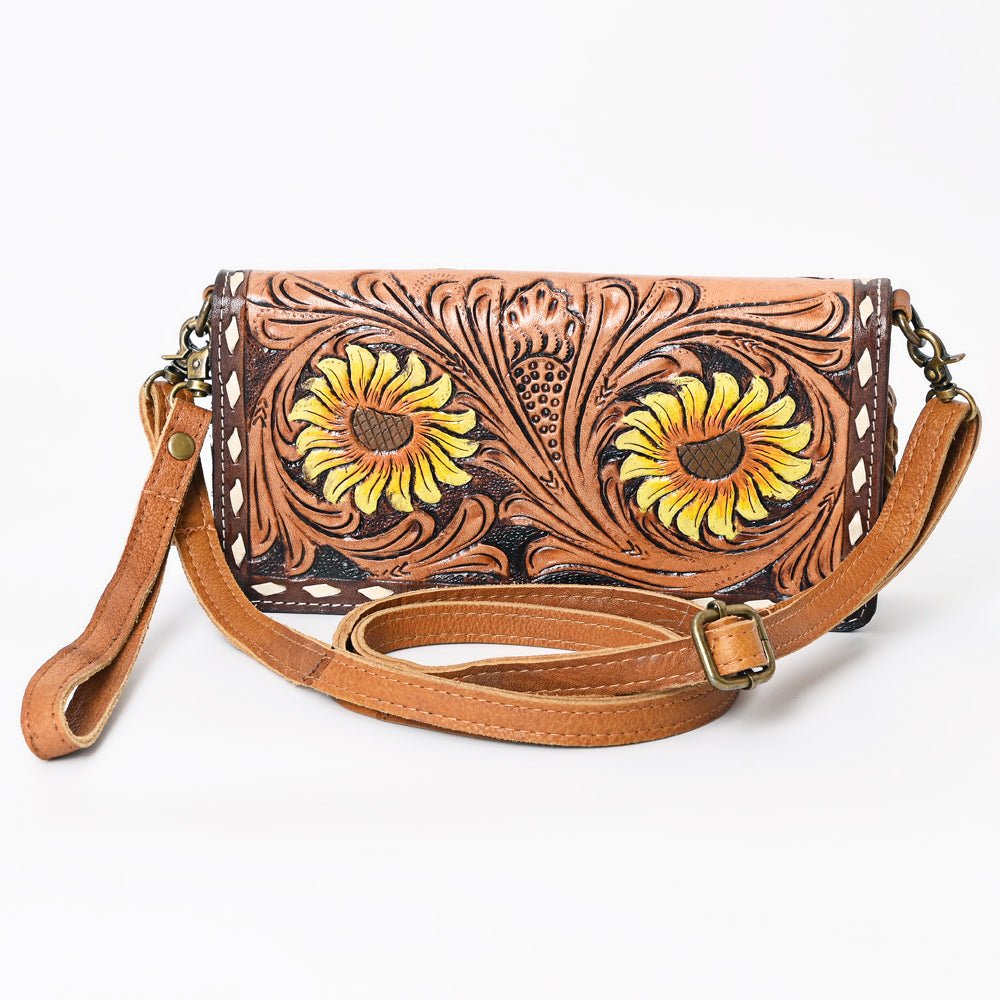 American Darling Organiser Hair-On Hand Tooled Genuine Leather