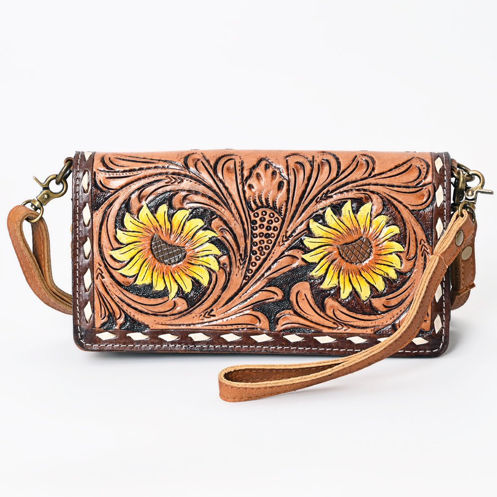 American Darling Organiser Hair-On Hand Tooled Genuine Leather