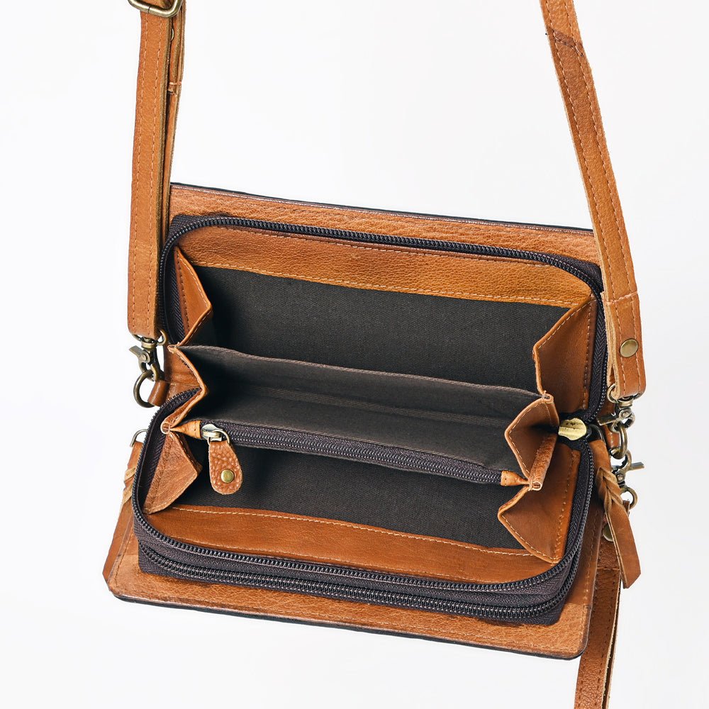American Darling Organiser Hair-On Hand Tooled Genuine Leather