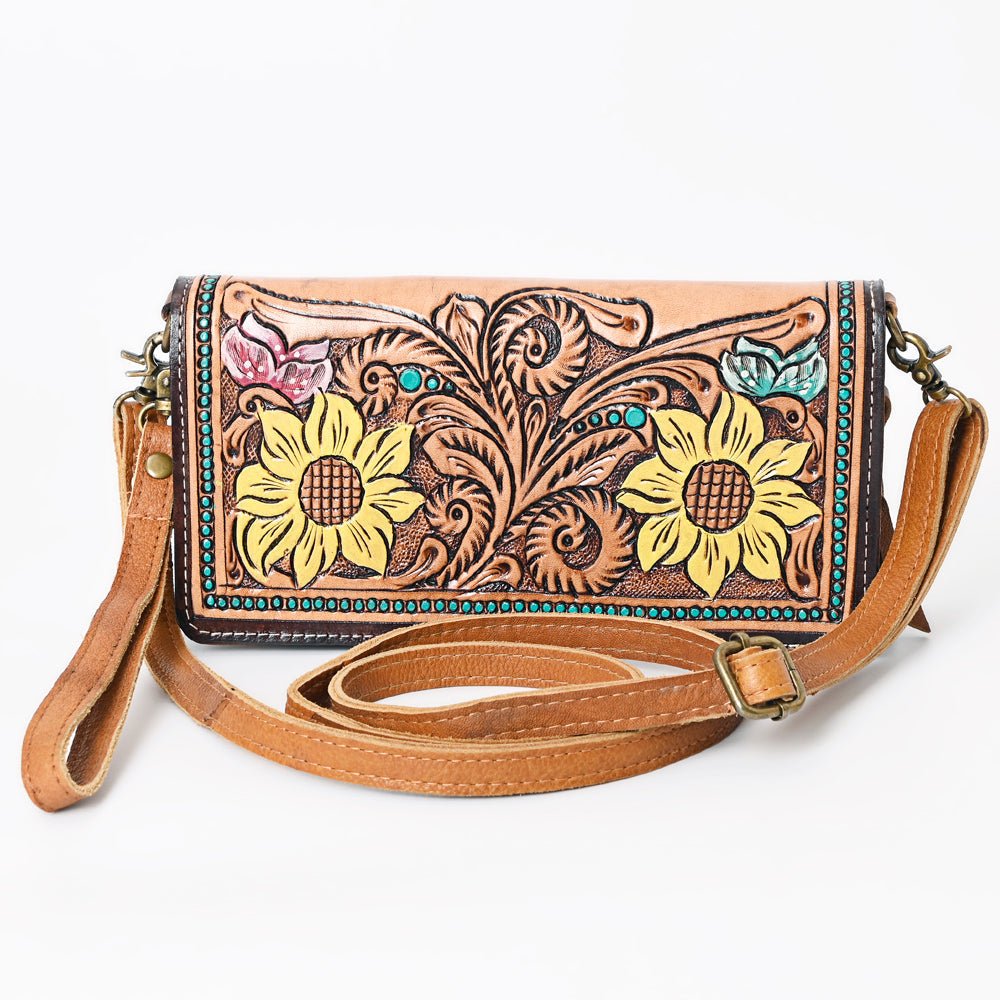 American Darling Organiser Hair-On Hand Tooled Genuine Leather