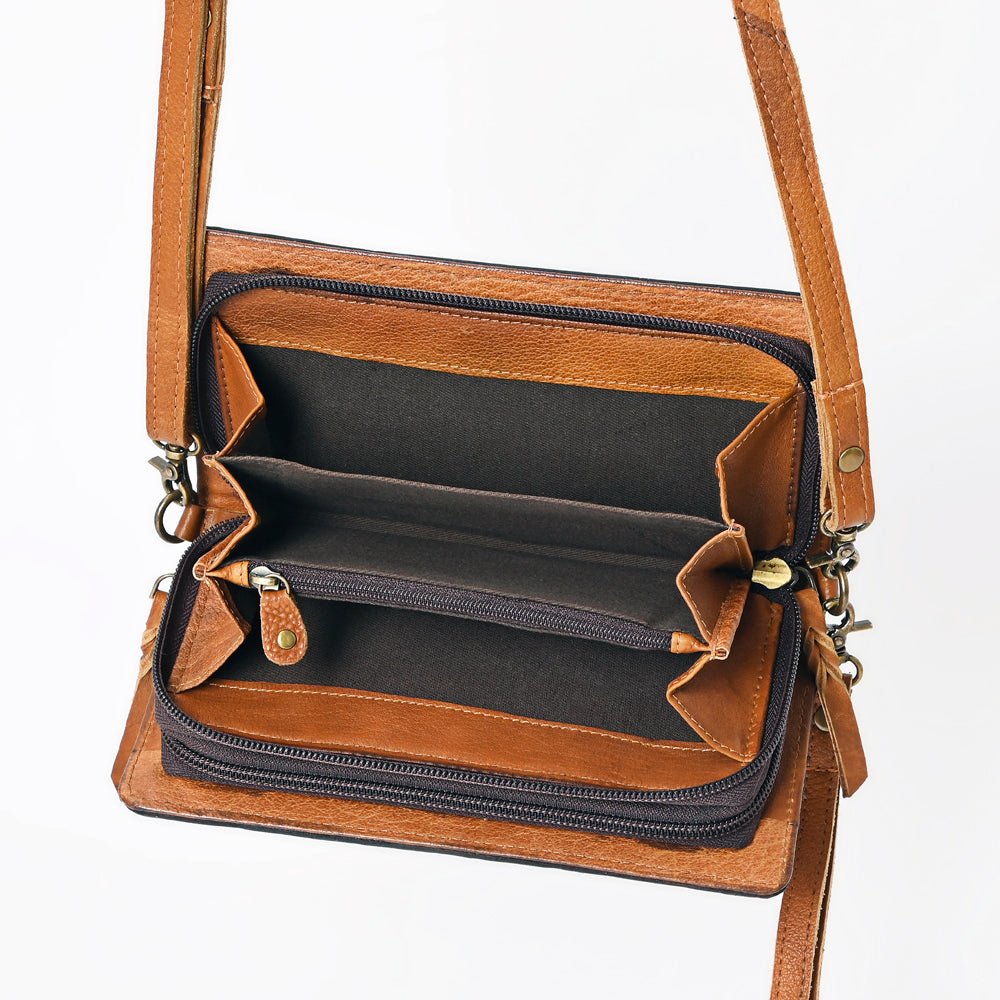 American Darling Organiser Hair-On Hand Tooled Genuine Leather