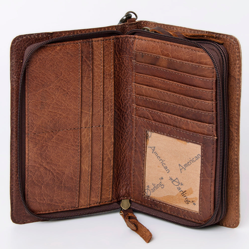 American Darling Organiser Bag Handcrafted from Crocodile Embossed Genuine Leather with YKK Zipper and Detachable Strap