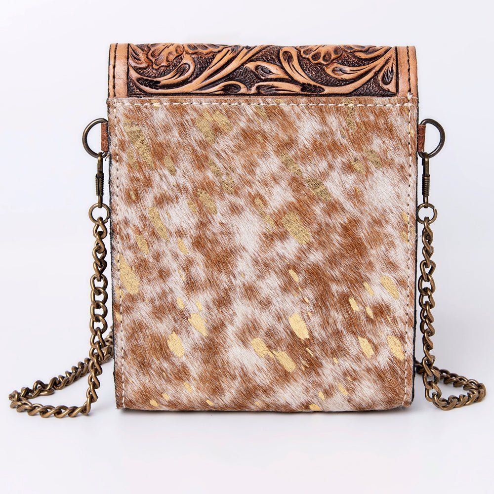 American Darling Hand Tooled Hair-On Genuine Leather
