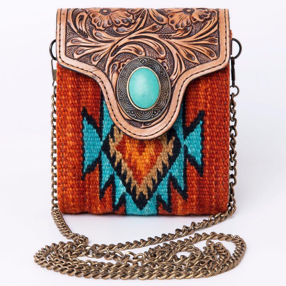 American Darling Hand Tooled Hair-On Genuine Leather