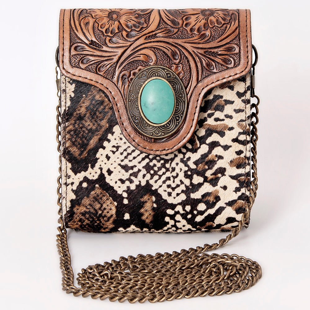 American Darling Hand Tooled Hair-On Genuine Leather