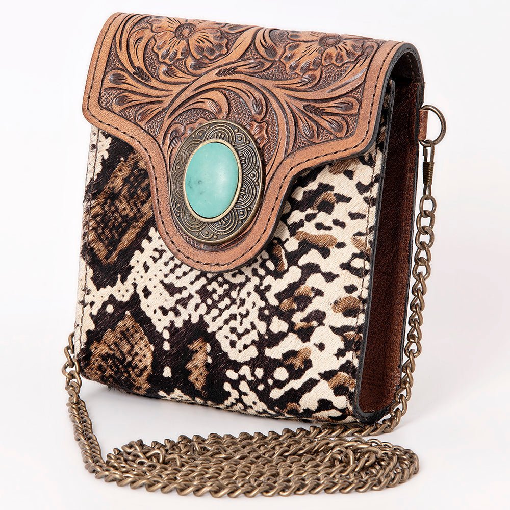 American Darling Hand Tooled Hair-On Genuine Leather