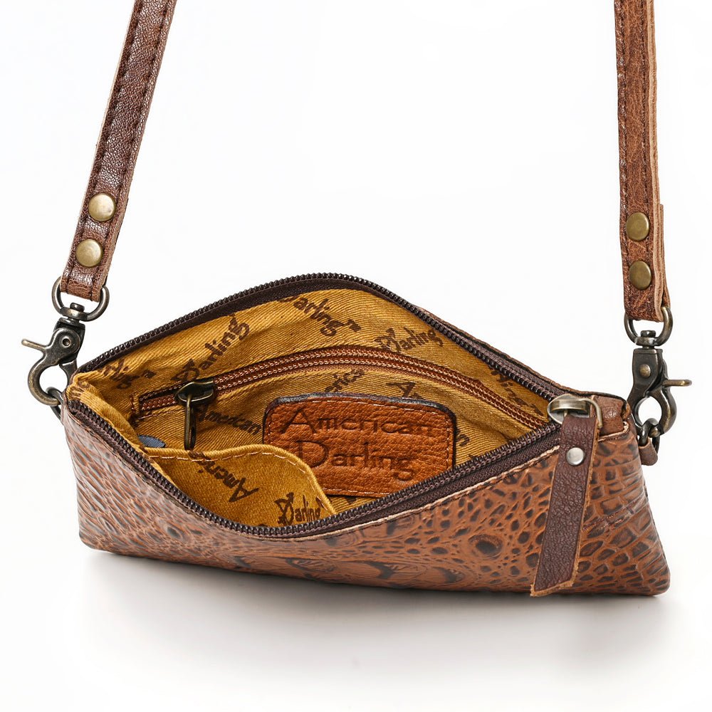American Darling Coin Purse Hand Tooled Genuine Leather