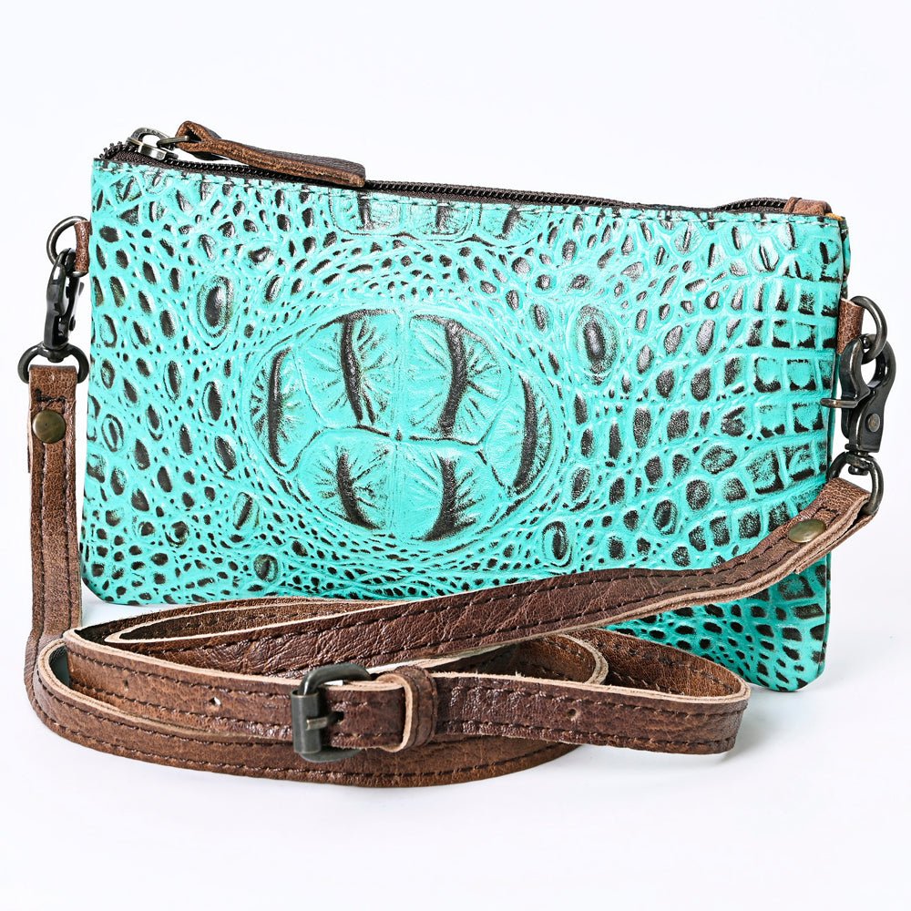 American Darling Coin Purse Hand Tooled Genuine Leather