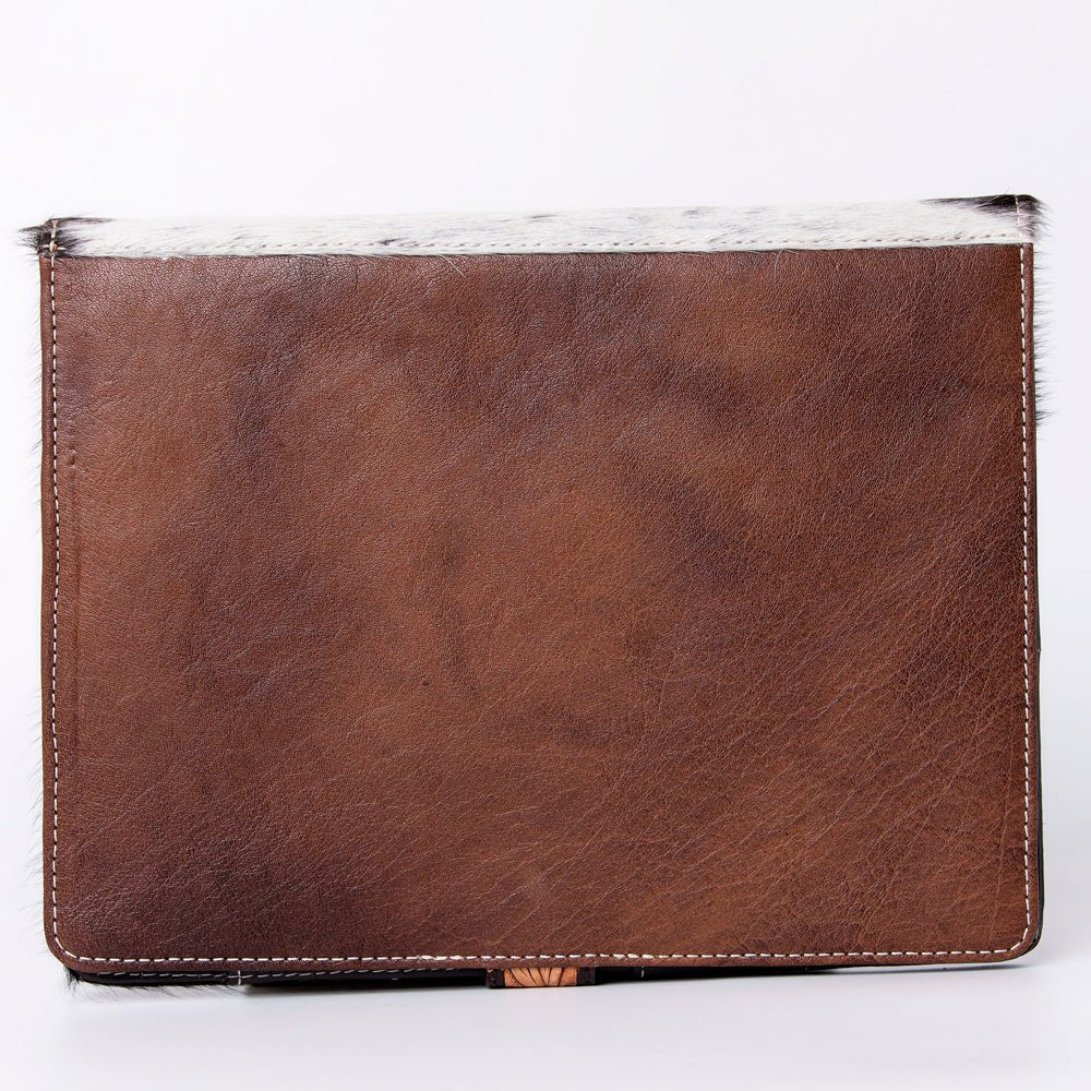 American Darling Portfolio Bag Hand Tooled Crocodile embossed Genuine Leather