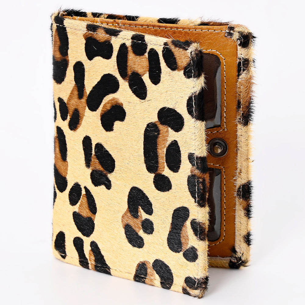 American Darling Card-Holder Western Hair-On Cowhide Genuine Leather Handcrafted Slim Bifold Wallet with ID Window