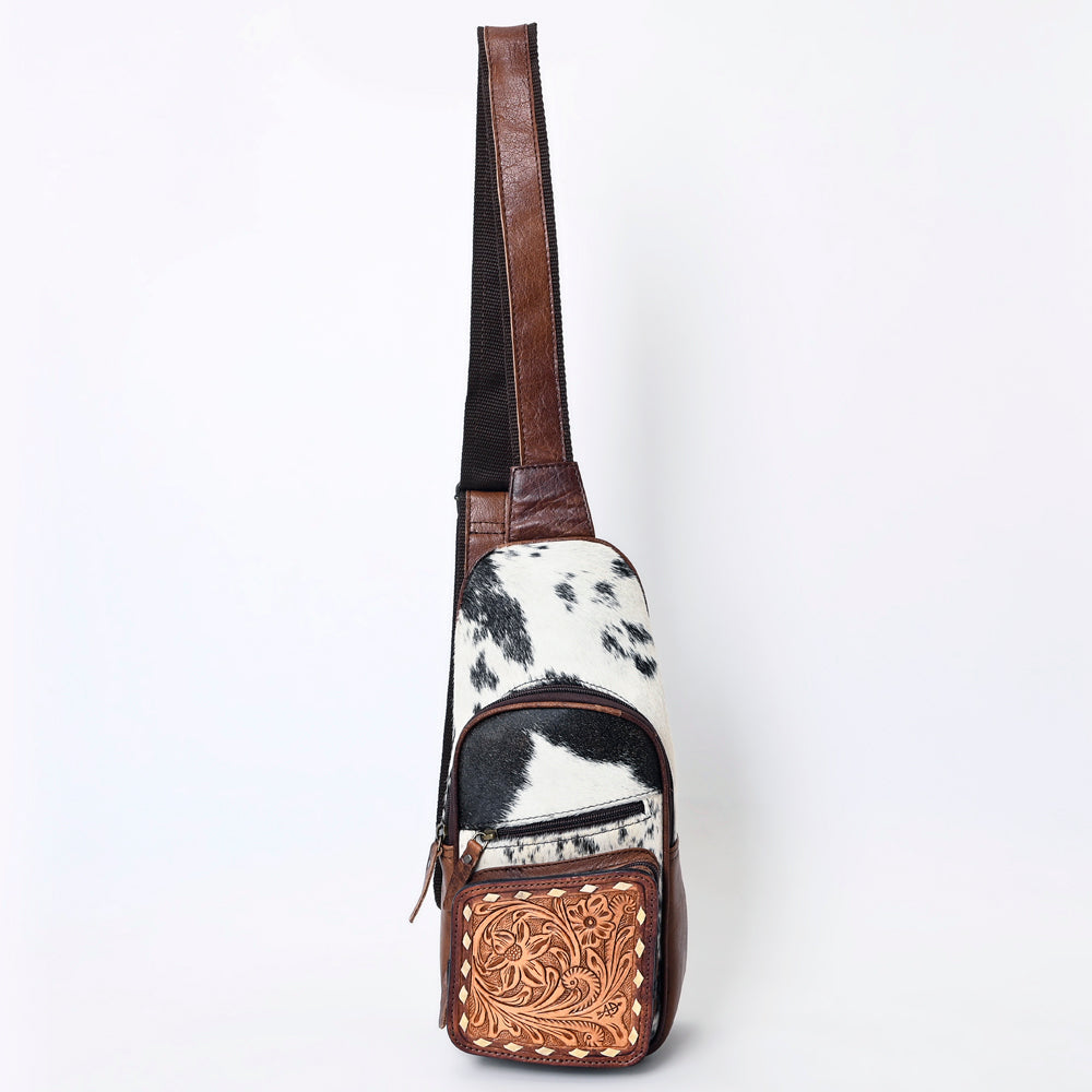 American Darling Sling Hand Tooled Hair-On Genuine Leather