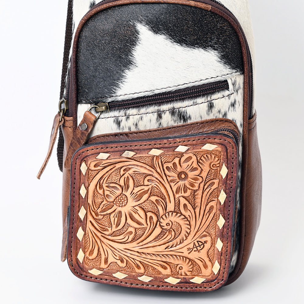 American Darling Sling Hand Tooled Hair-On Genuine Leather