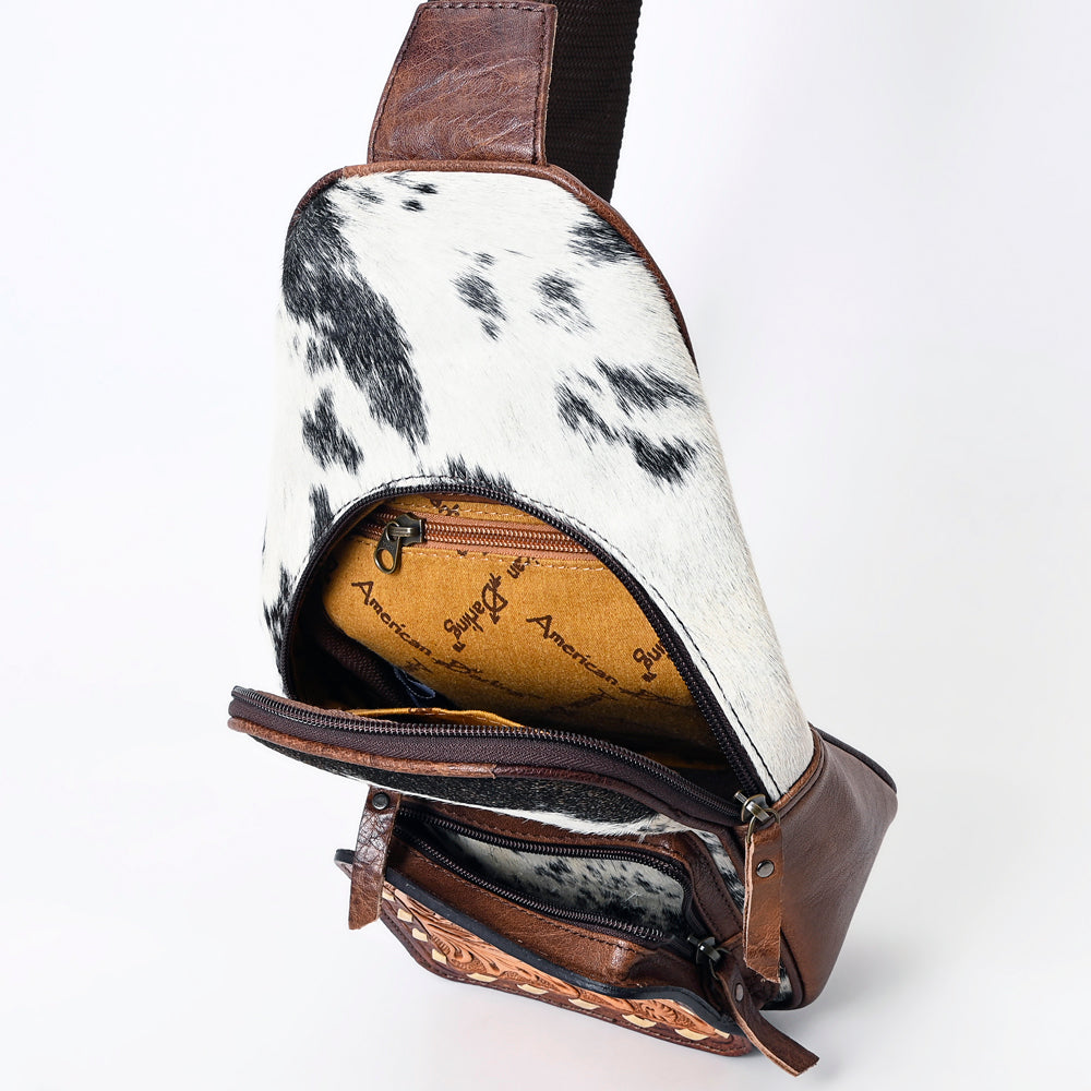 American Darling Sling Hand Tooled Hair-On Genuine Leather