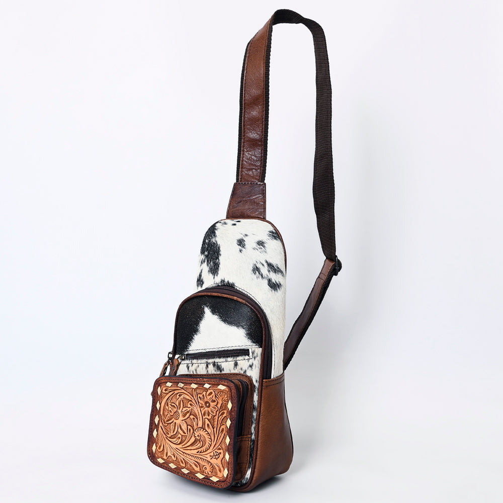 American Darling Sling Hand Tooled Hair-On Genuine Leather