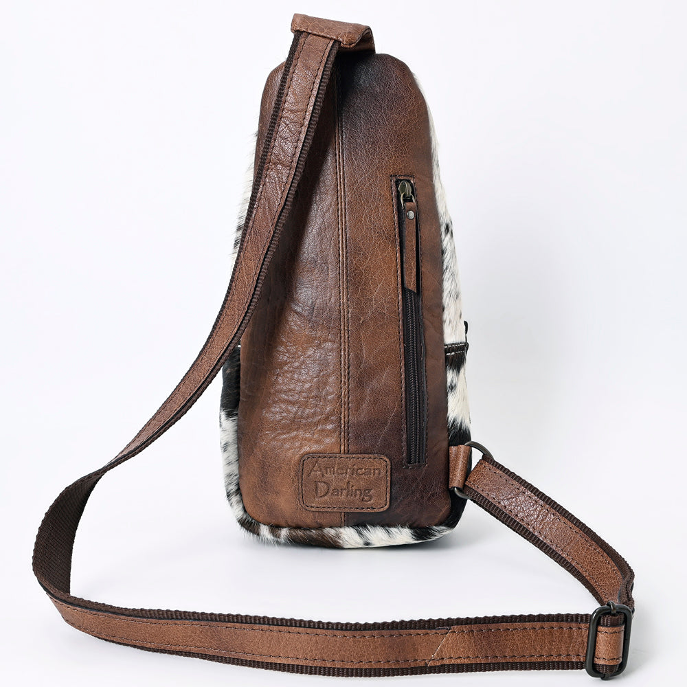 American Darling Sling Hand Tooled Hair-On Genuine Leather