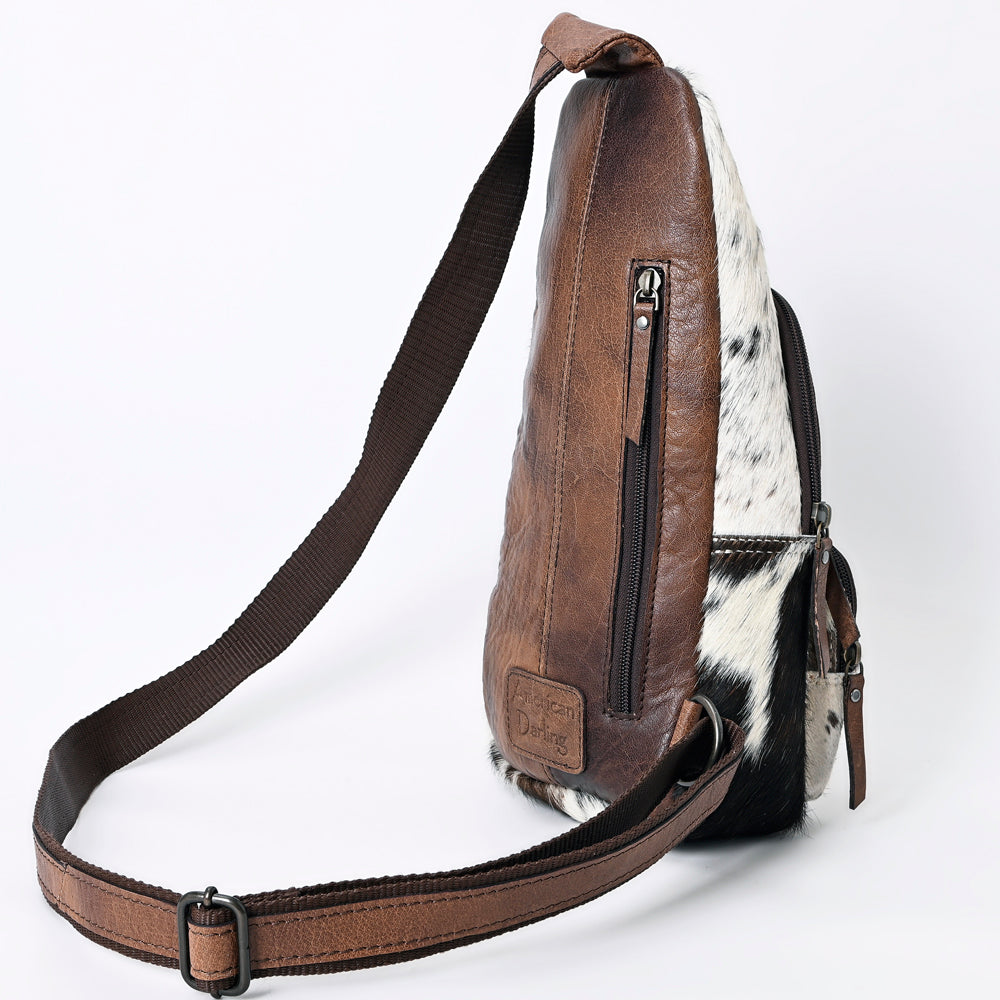 American Darling Sling Hand Tooled Hair-On Genuine Leather