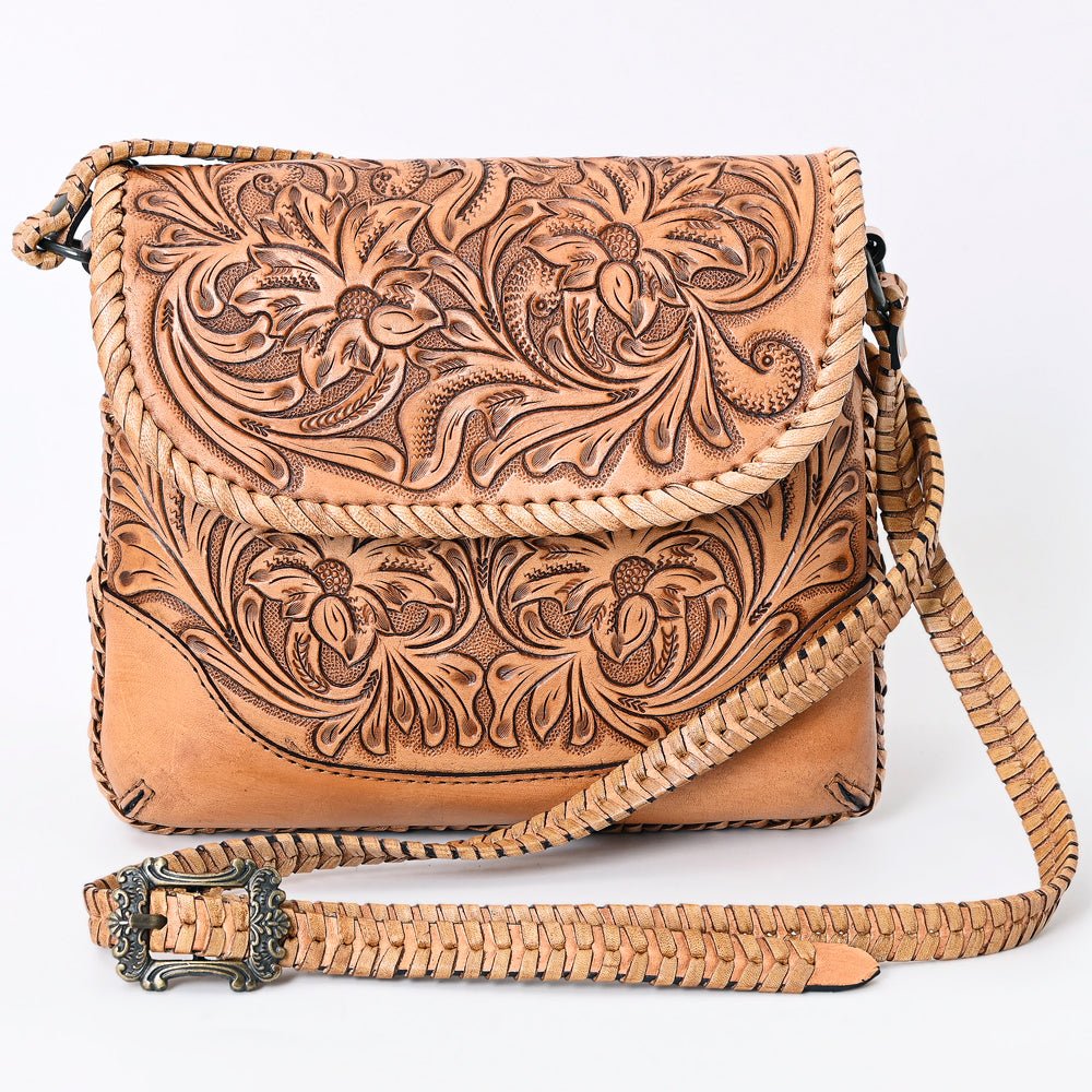 American Darling Small Crossbody Hand Tooled Genuine Leather