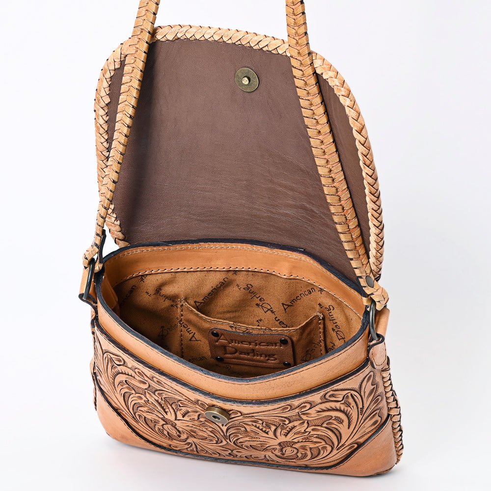 American Darling Small Crossbody Hand Tooled Genuine Leather
