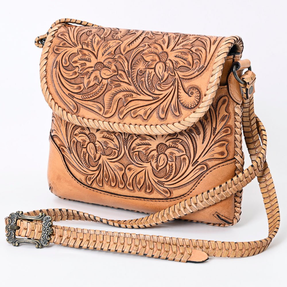 American Darling Small Crossbody Hand Tooled Genuine Leather